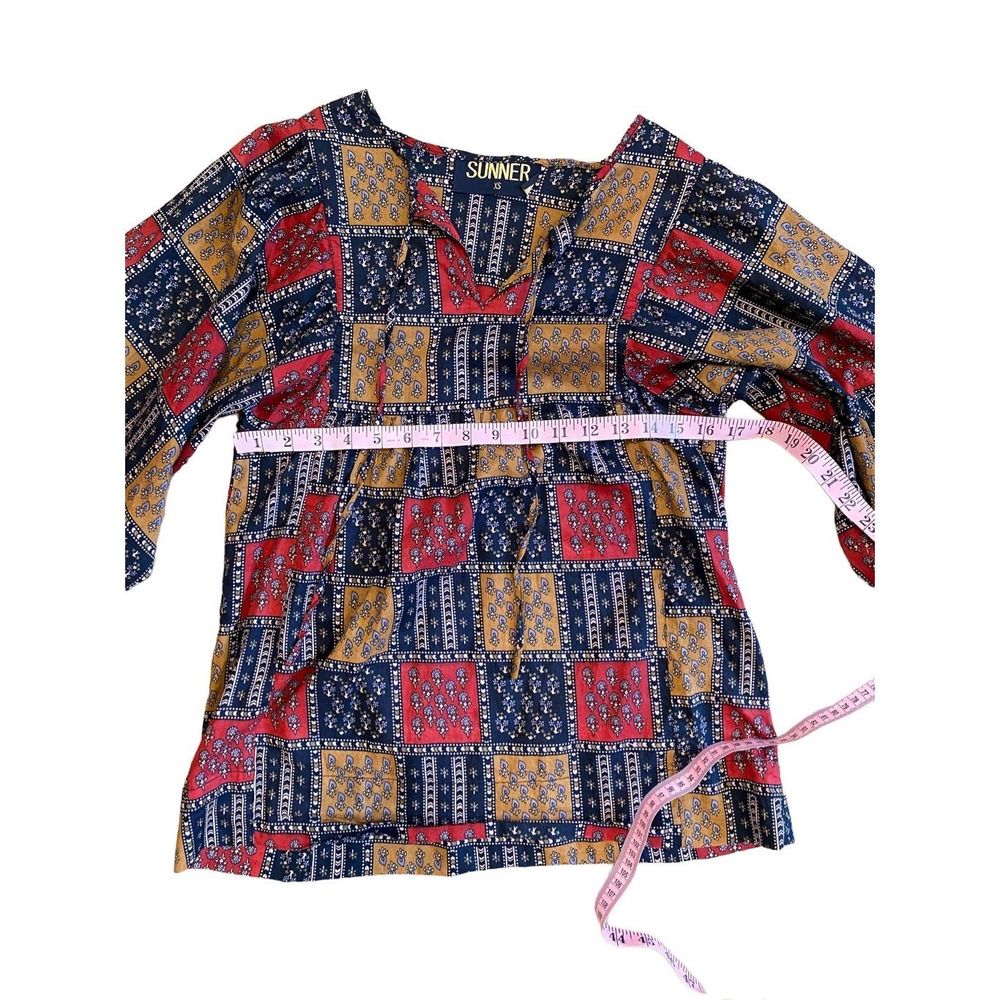 Anthropologie Sunner Blouse XS Boho Peasant 100% Cotton Festival Work Summer - Picture 7 of 8